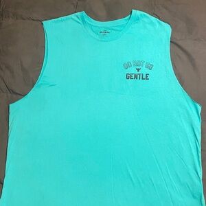 Teal Sleeveless Graphic Tee